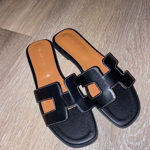 H sandal - black